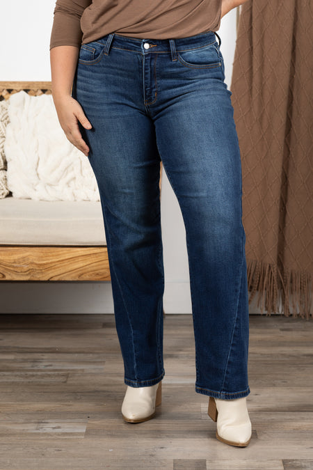 Judy Blue Side Seam Detail Straight Jean