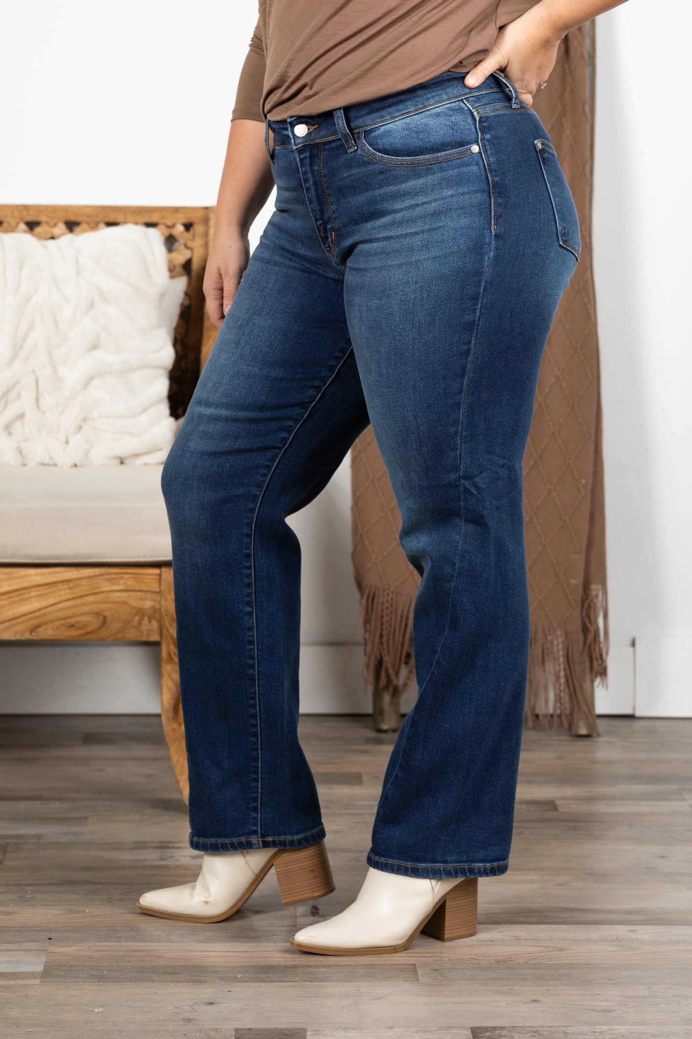 Judy Blue Side Seam Detail Straight Jean