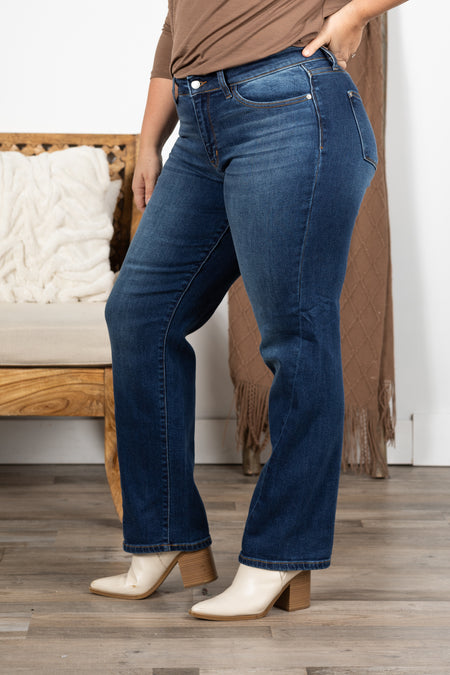 Judy Blue Side Seam Detail Straight Jean