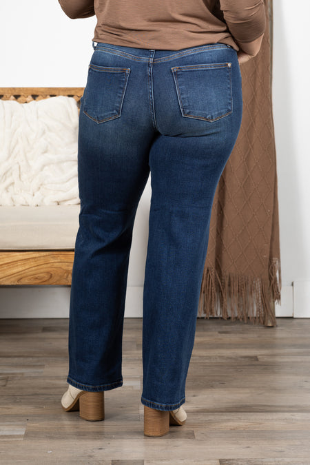 Judy Blue Side Seam Detail Straight Jean