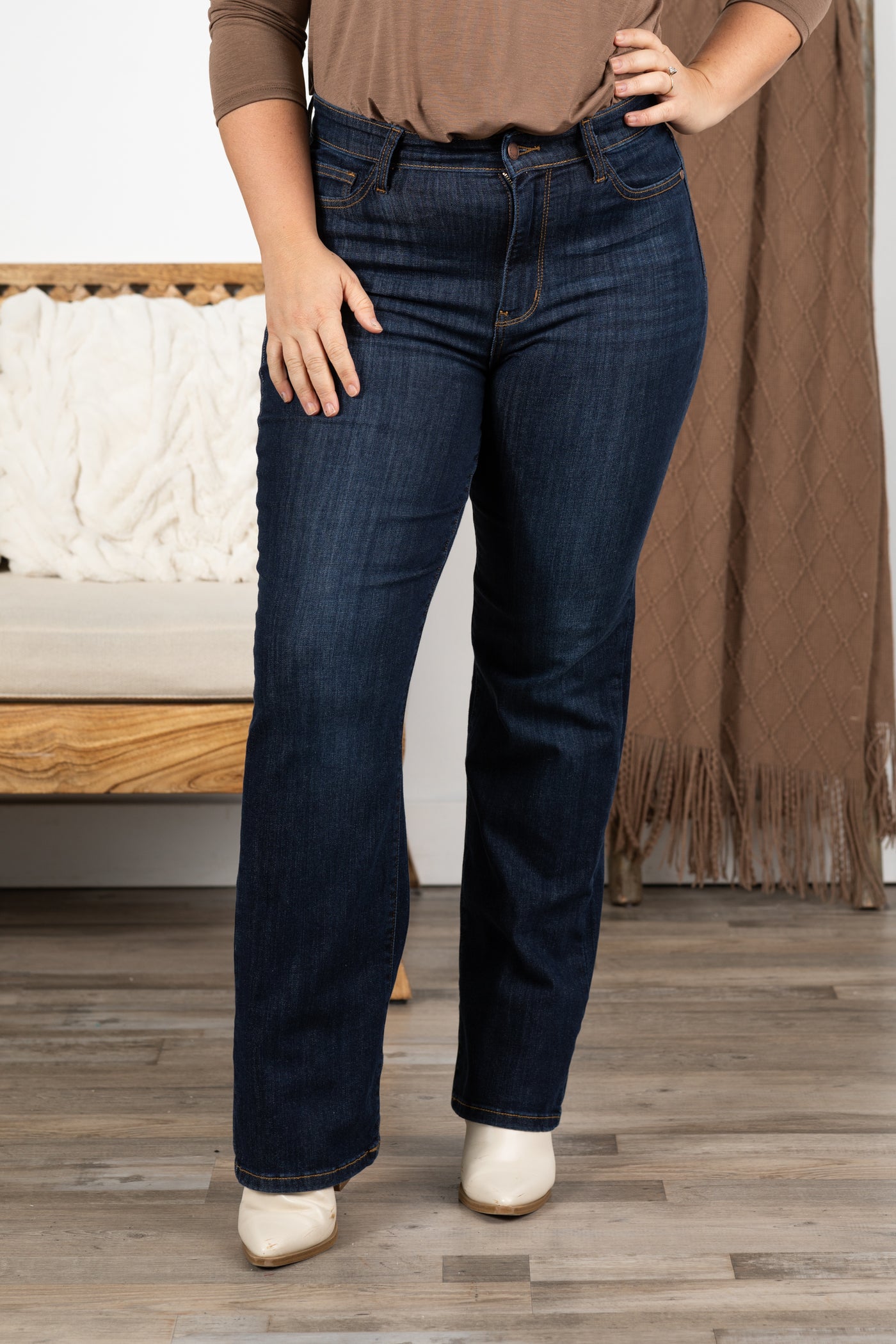 Judy Blue Dark Wash Straight Jeans