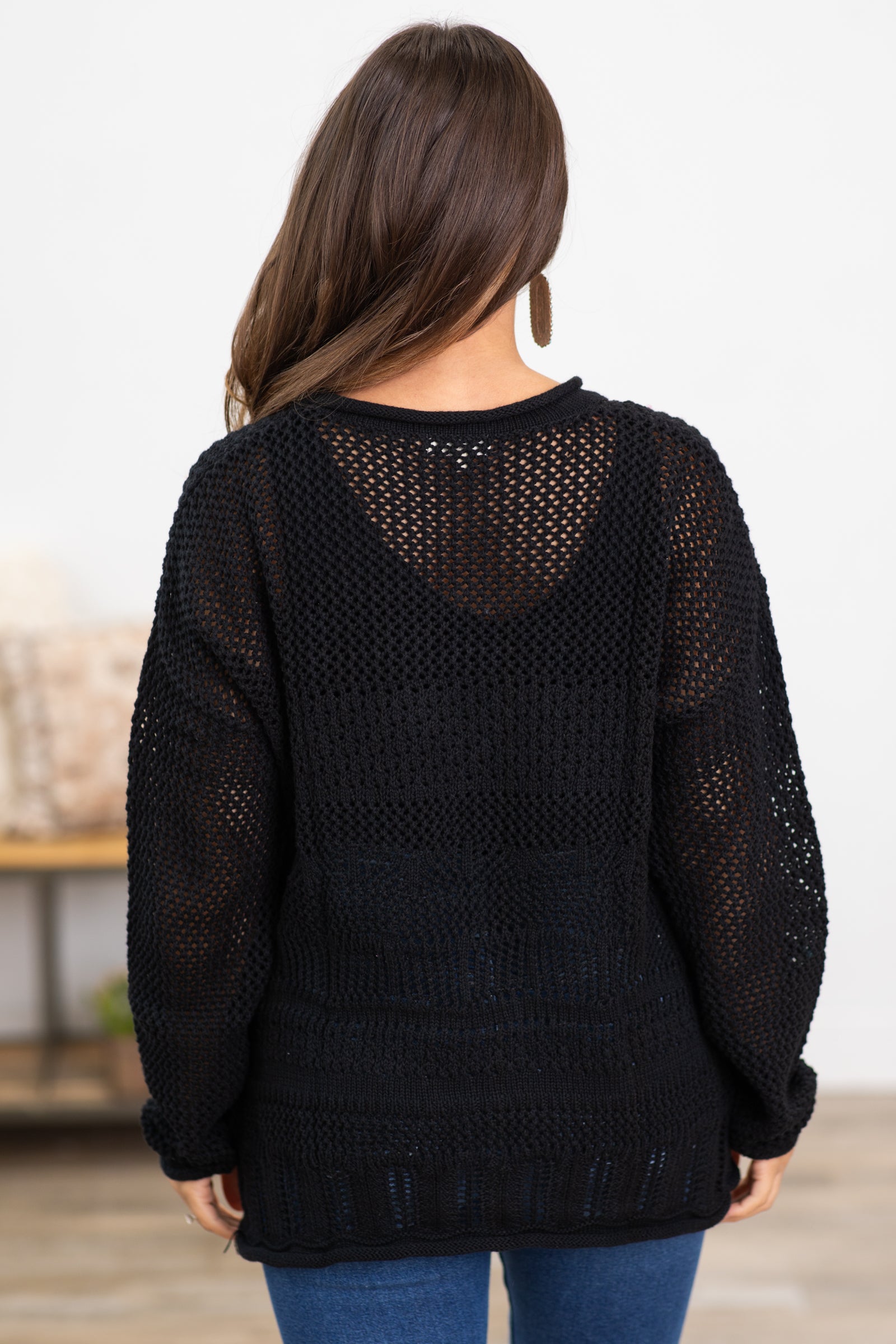 Black fishnet clearance sweater