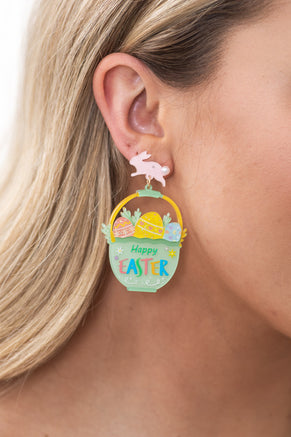 Easter Basket Acrylic Earrings