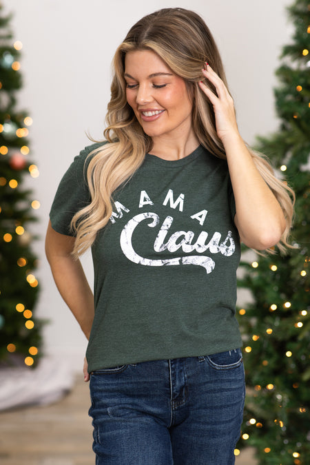 Emerald Green Mama Claus Graphic Tee