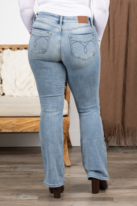 Judy Blue Light Wash Thermal Bootcut Jean