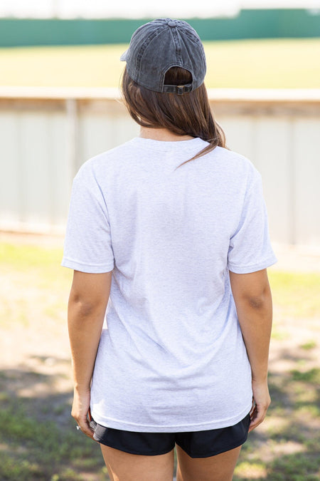 Heathered Grey I Heart Volleyball Graphic Tee - Filly Flair