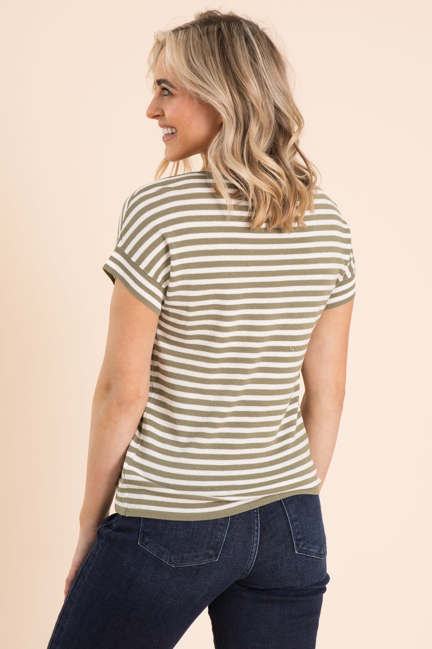 Striped Lightweight Sweater Knit Top