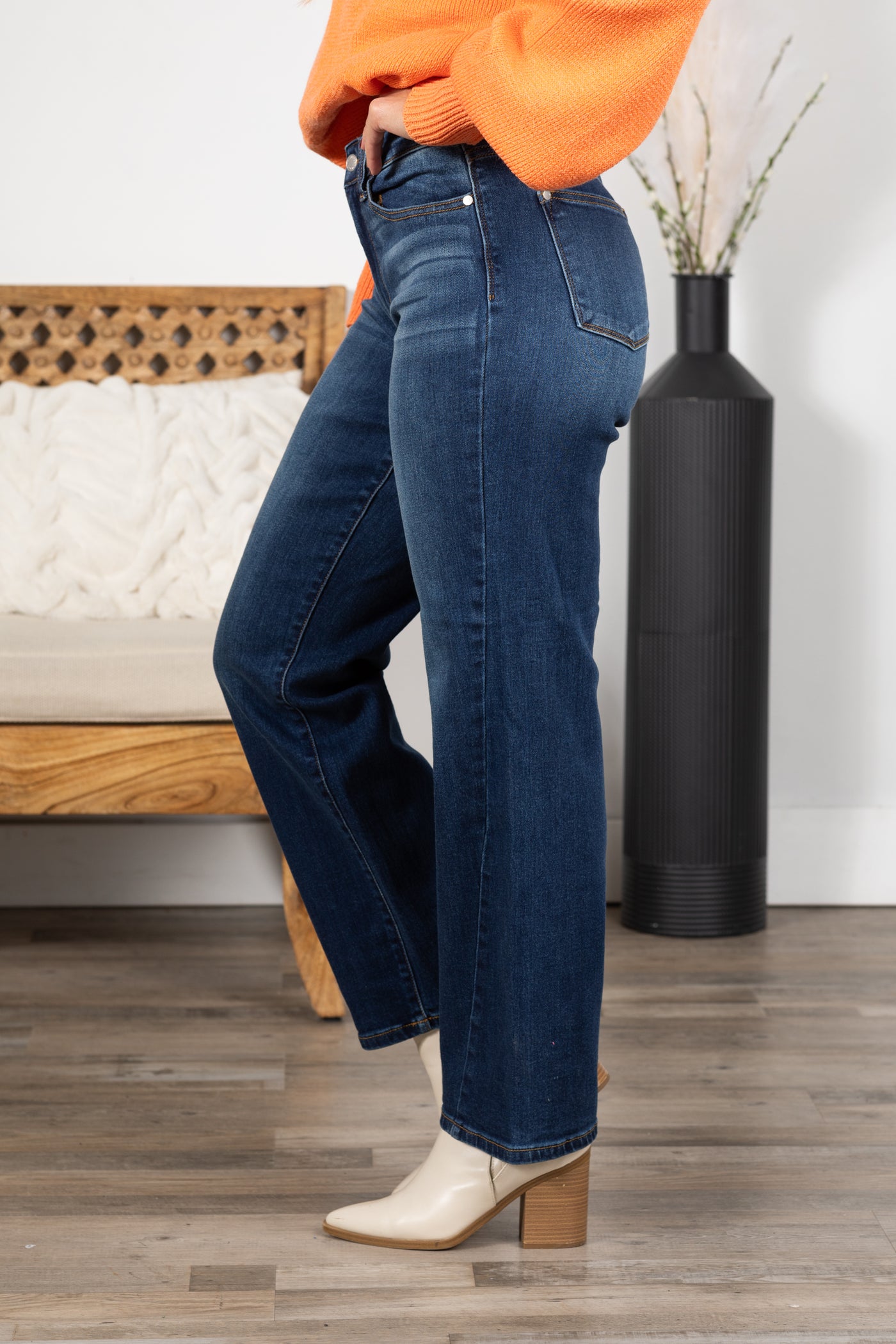 Judy Blue Side Seam Detail Straight Jean