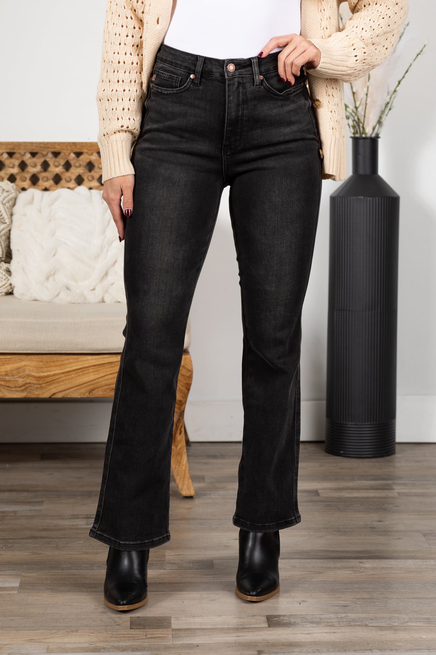 Judy Blue Black Inseam Program Bootcut Jeans