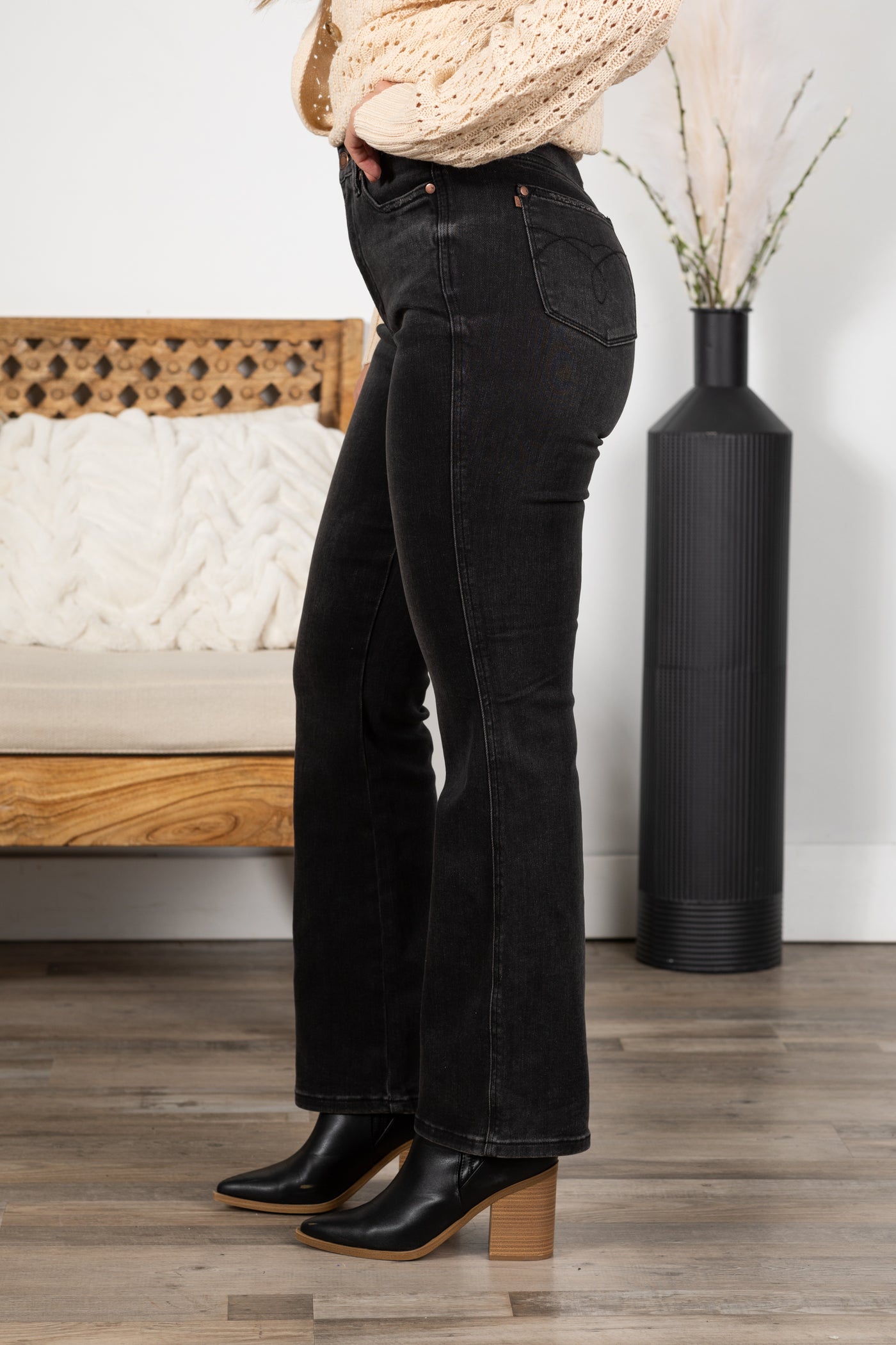 Judy Blue Black Inseam Program Bootcut Jeans