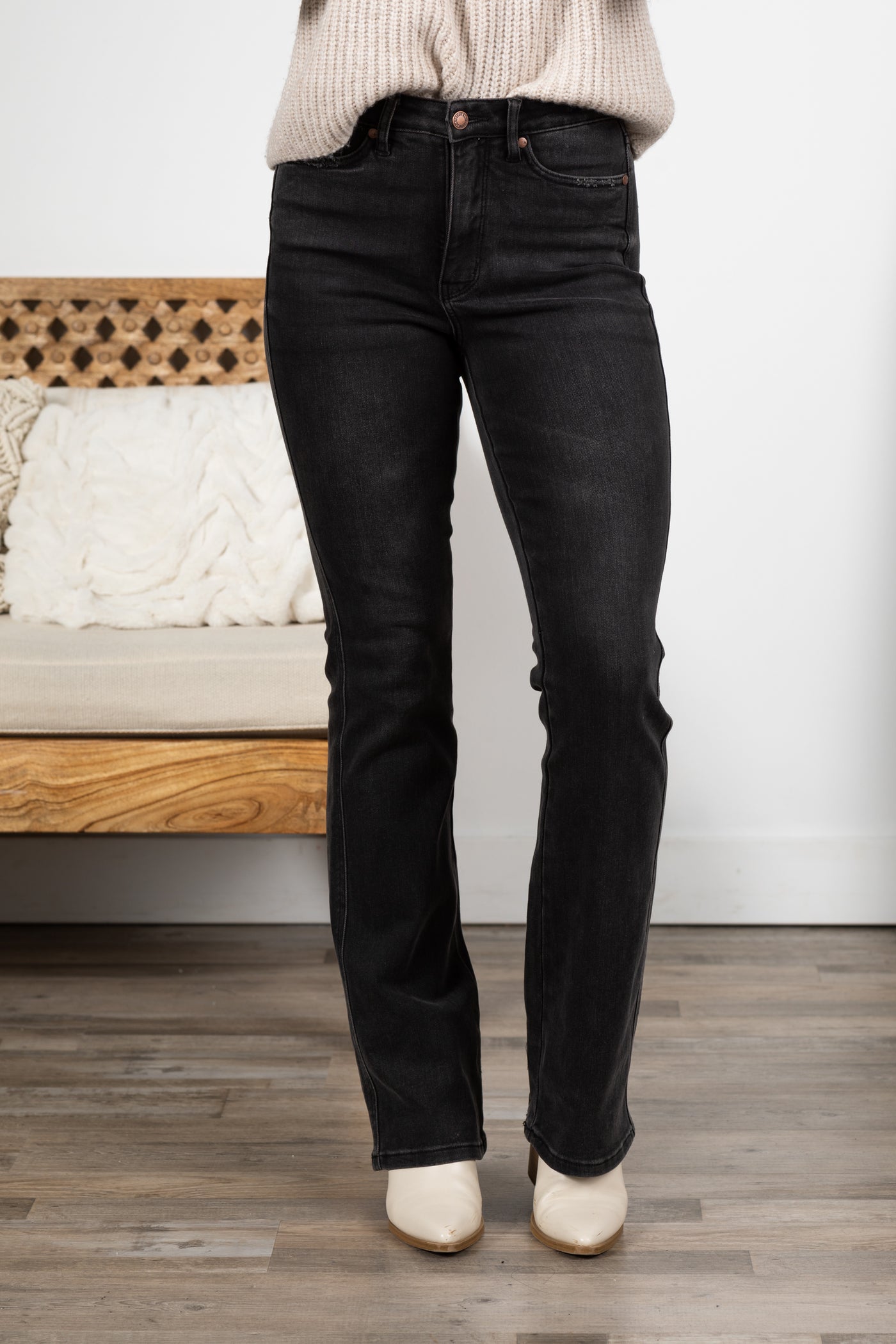 Judy Blue Black Inseam Program Bootcut Jeans