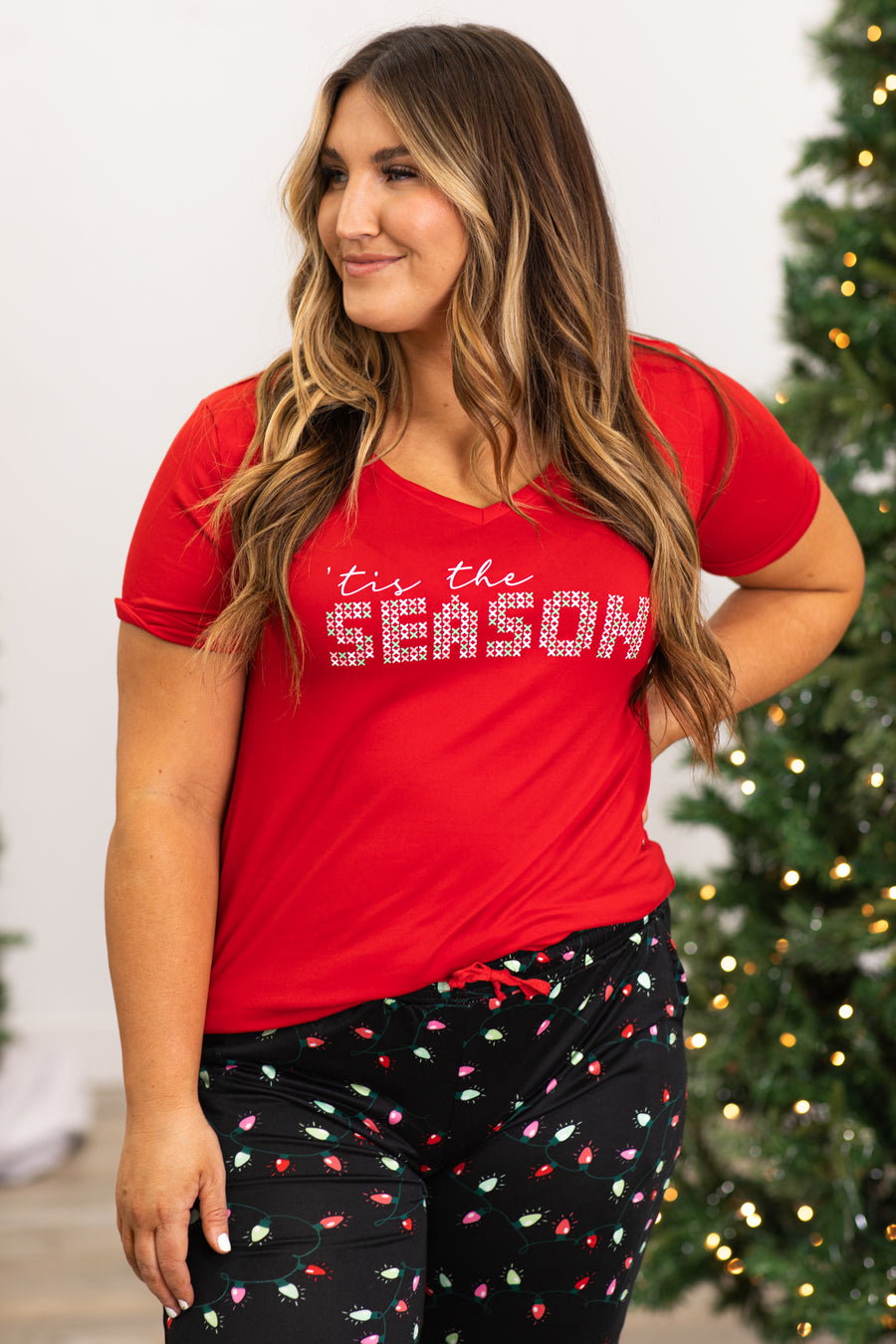 Red Tis The Season Sleep Shirt