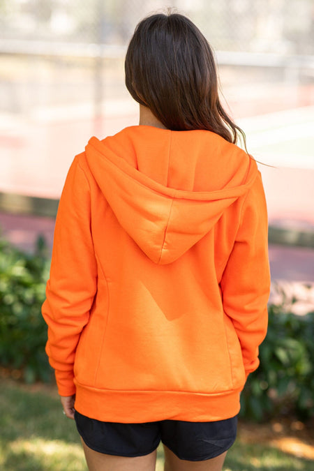 Orange Full Zip Hoodie - Filly Flair