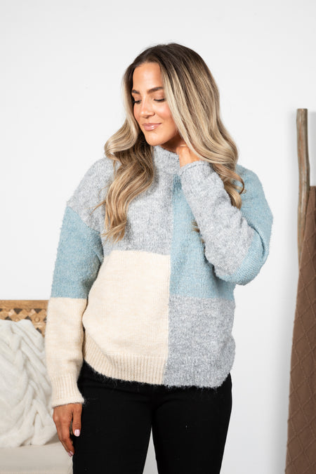 Colorblock Multicolor Cozy Knit Sweaters