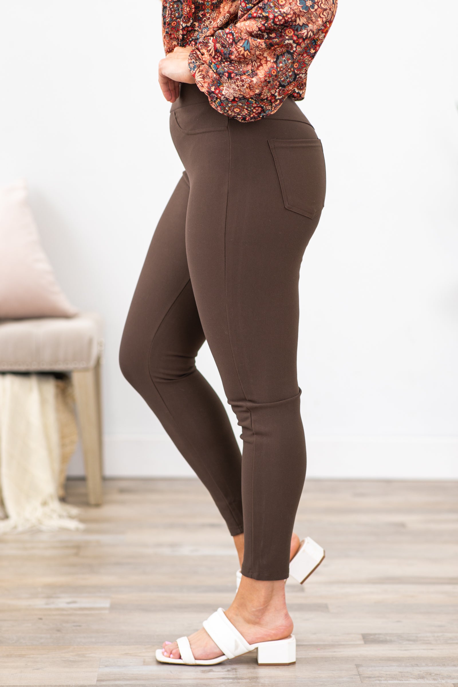 Brown on sale ponte pants