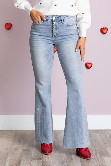 Judy Blue Rhinestone Side Panel Jeans