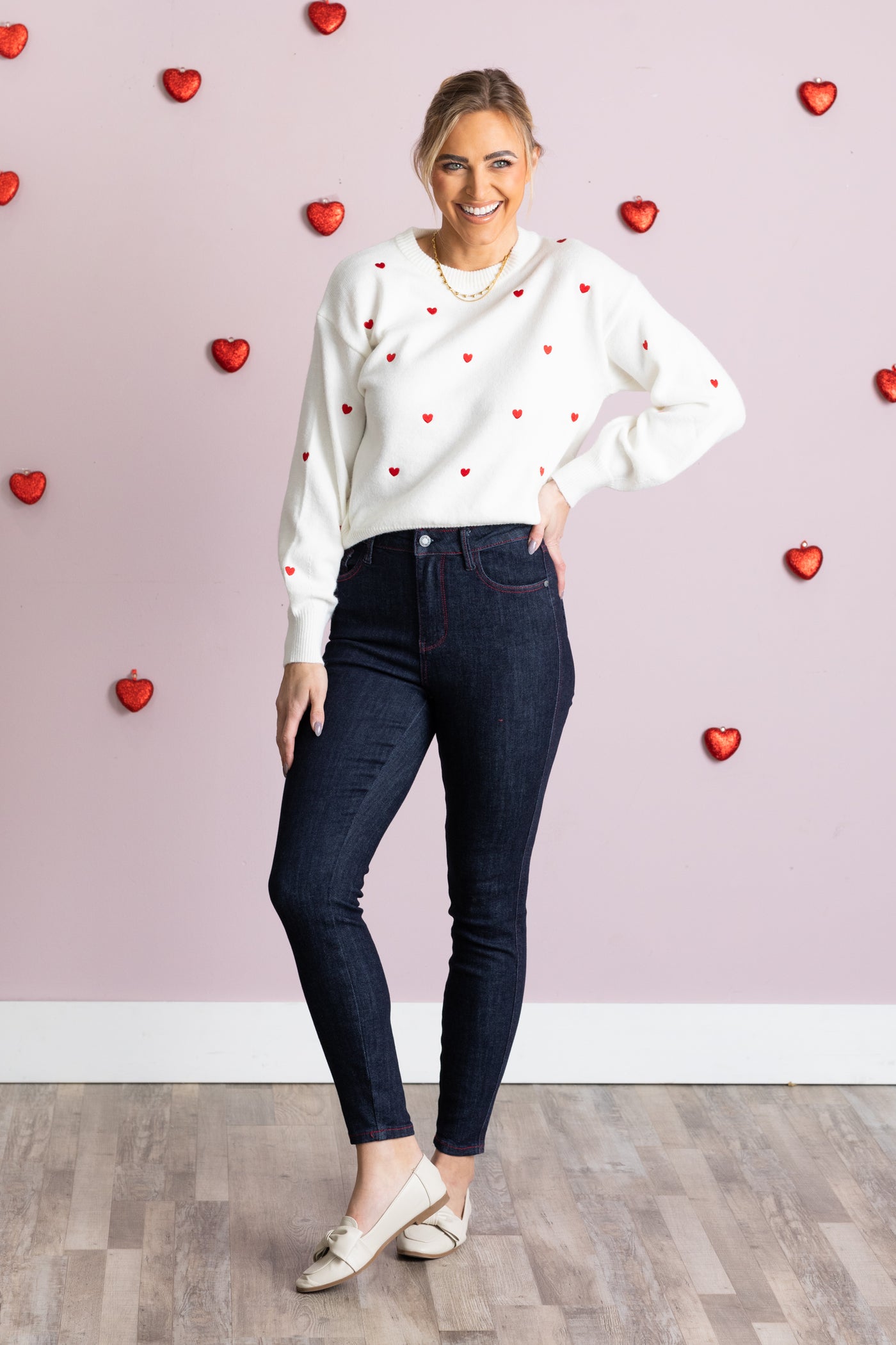 Judy Blue Heart Back Pockets Skinny Jean