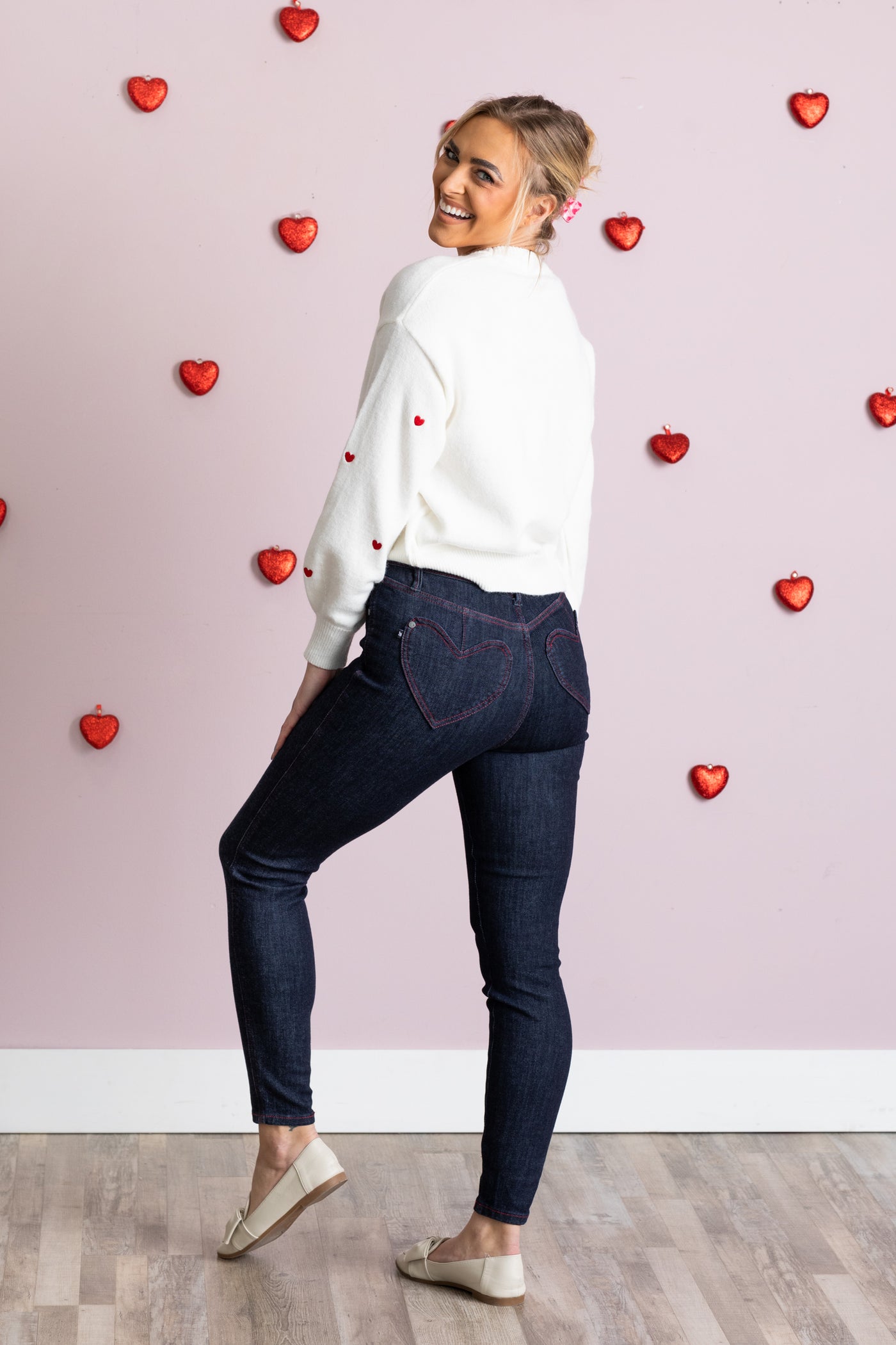 Judy Blue Heart Back Pockets Skinny Jean