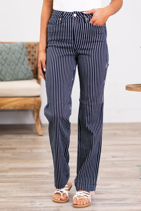 Judy Blue Tummy Control Stripe Jeans - Filly Flair