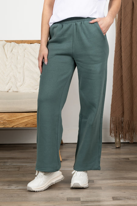 Fleece Drawstring Pants With Pockets