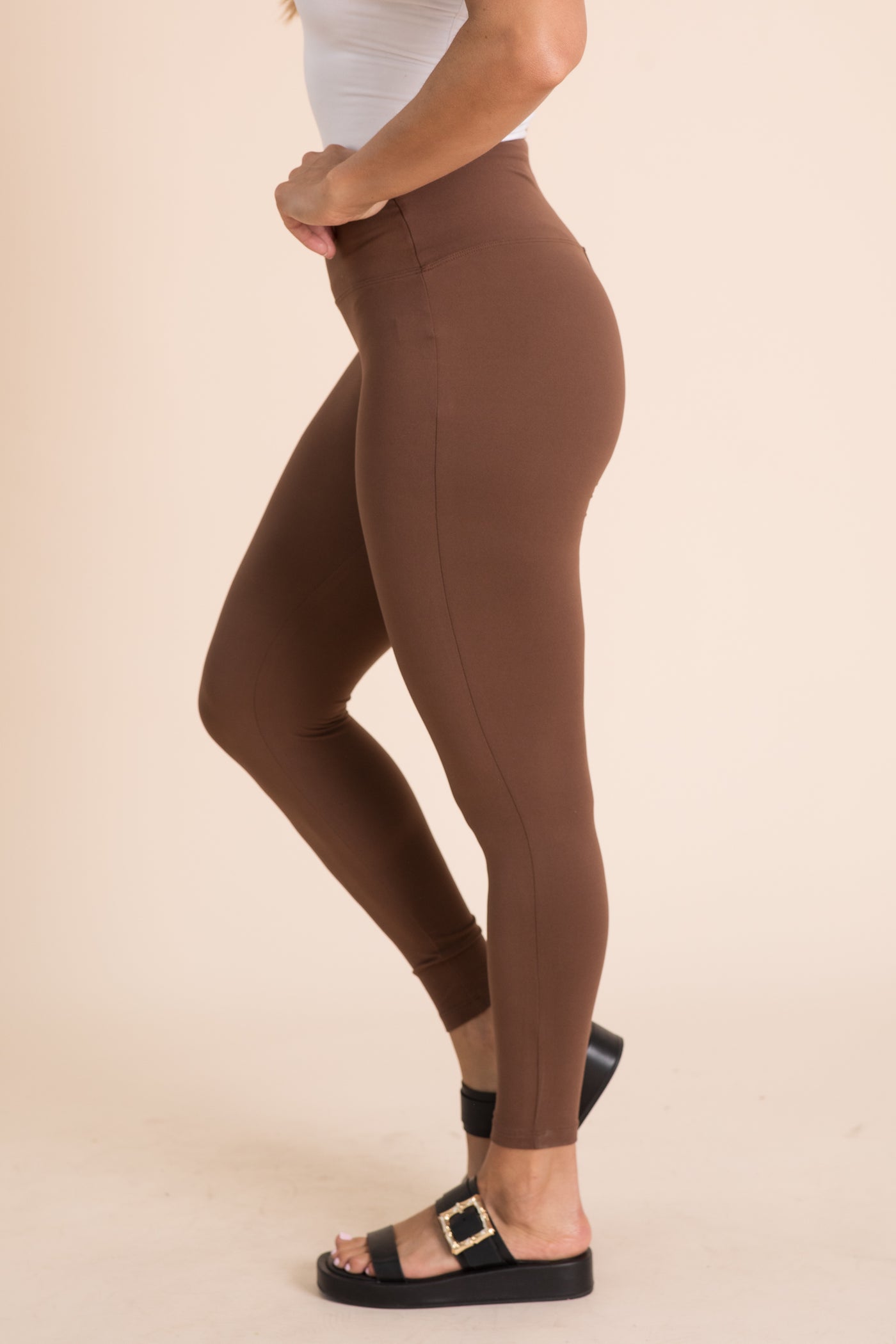 Brushed Wide Waistband Leggings