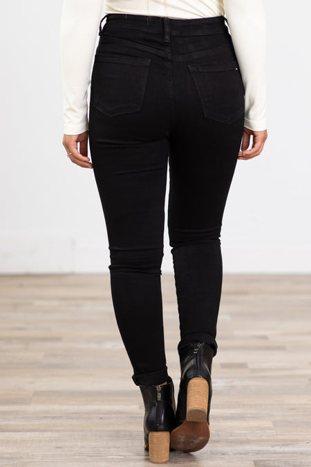 Mica Black High Rise Ankle Skinny Jeans