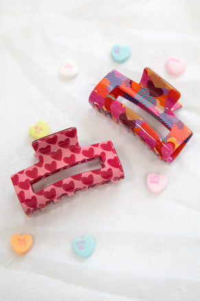 Heart Claw Hair Clips