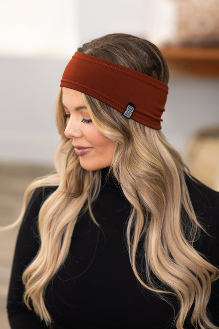 Dark Rust Thermal Knit Headband