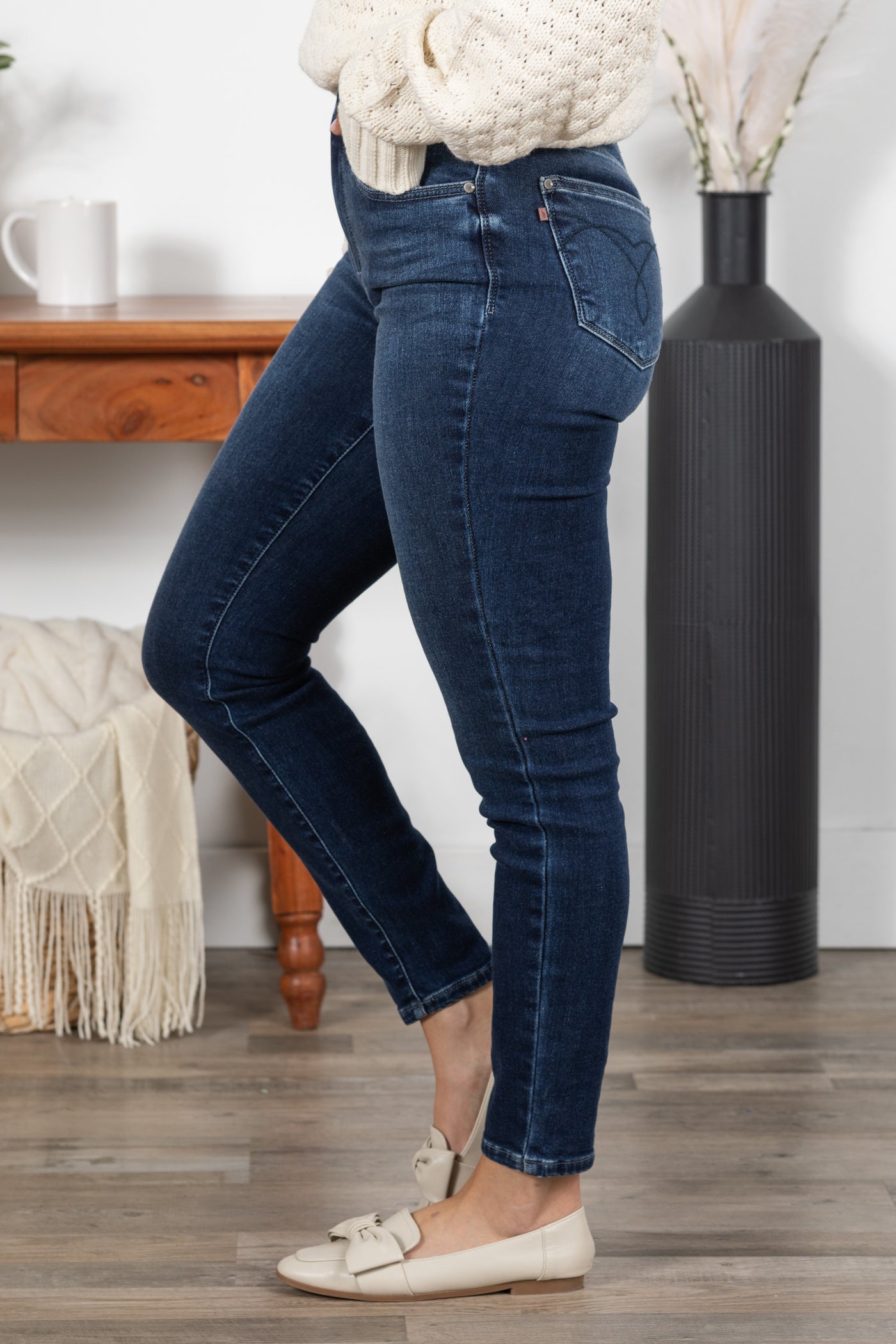 Judy Blue Dark Wash Thermal Skinny Jeans