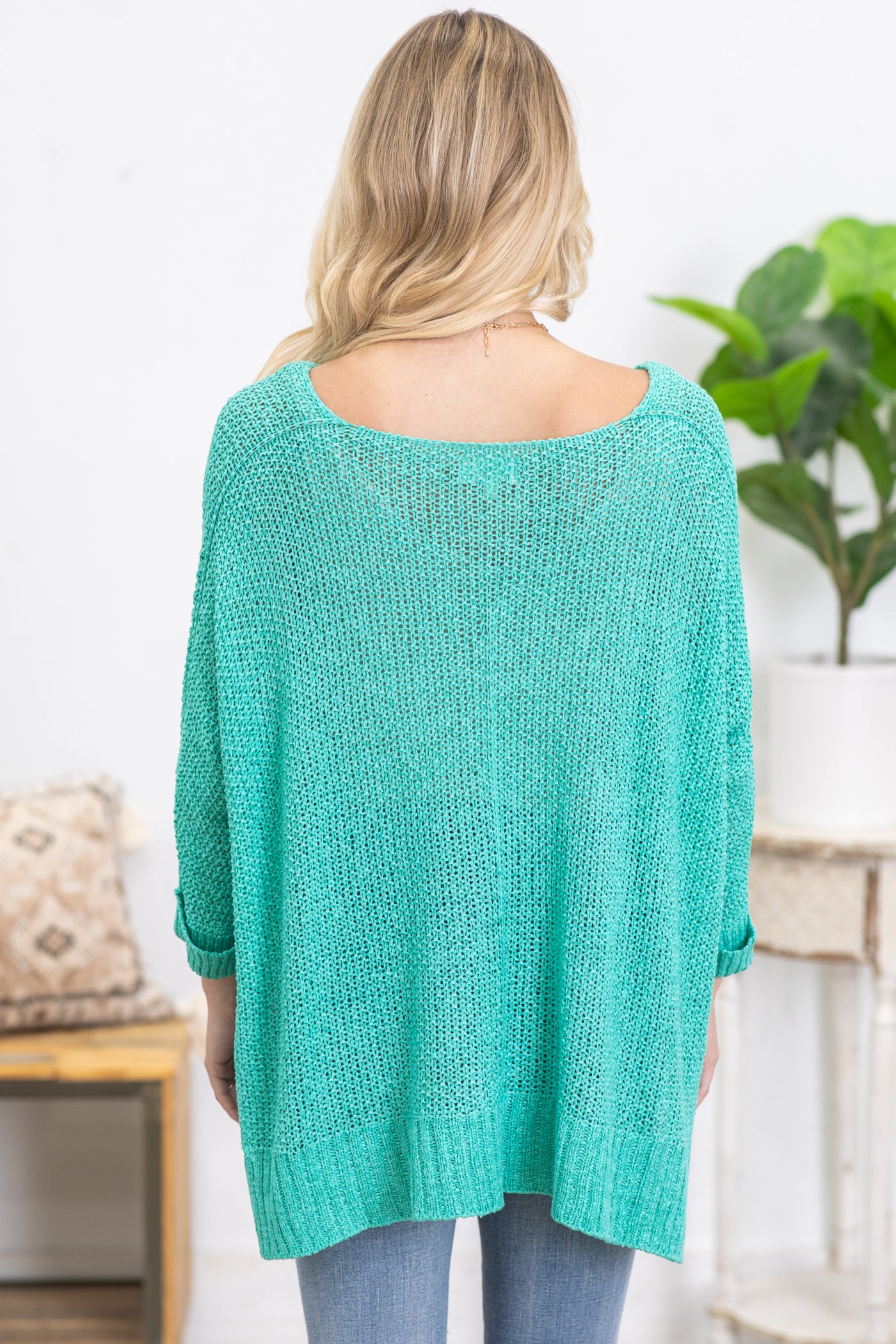 Boyfriend Fit Sweater Knit Top