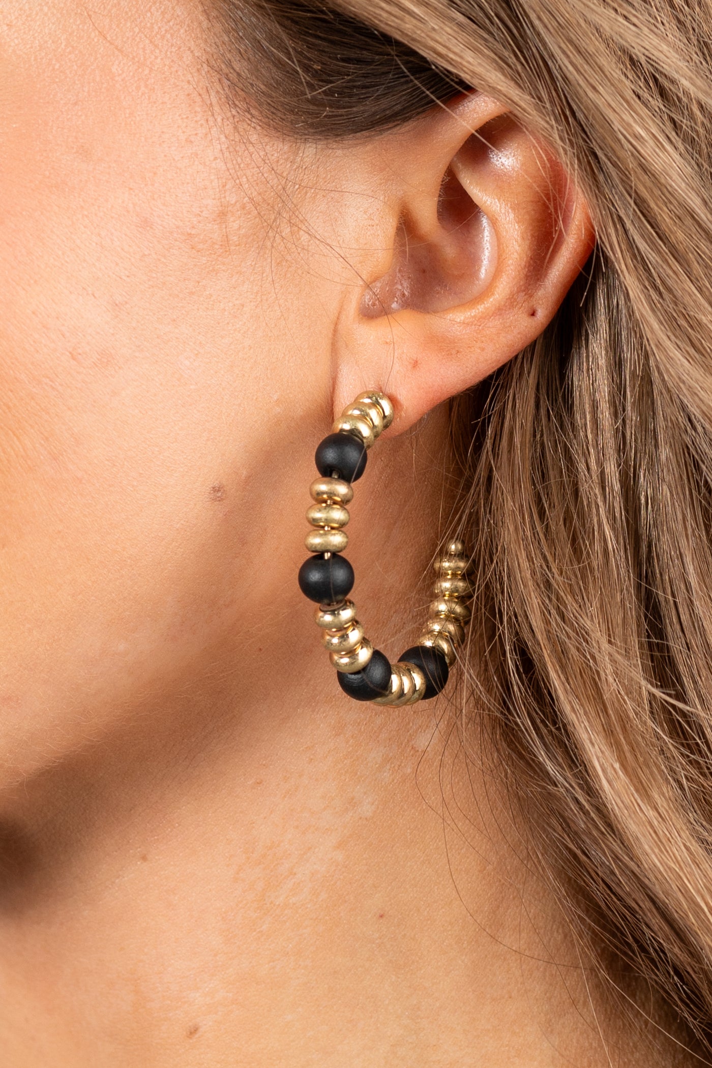 Rowena Beaded Hoop Earrings