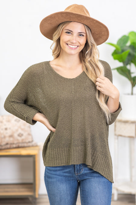 Boyfriend Fit Sweater Knit Top