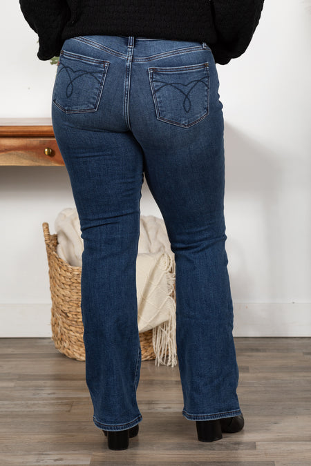 Judy Blue Dark Wash Thermal Bootcut Jean