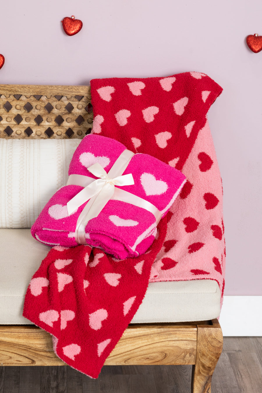 Valentine's Heart Pattern Blankets