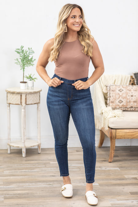 Judy Blue High Rise Pull On Skinny Jeans