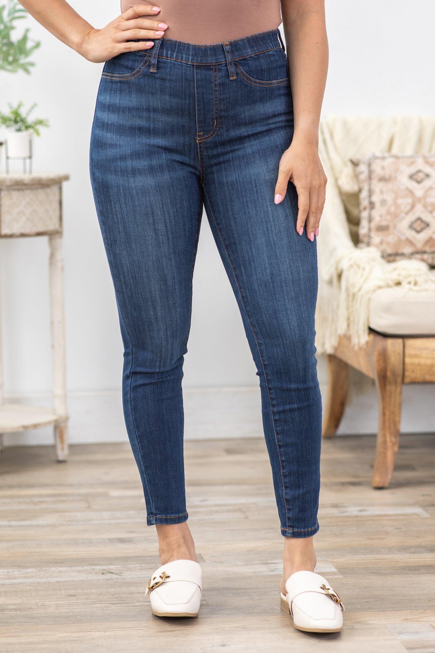 Judy Blue High Rise Pull On Skinny Jeans