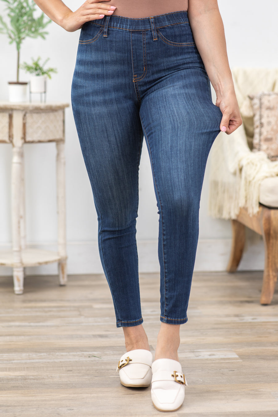 Judy Blue High Rise Pull On Skinny Jeans