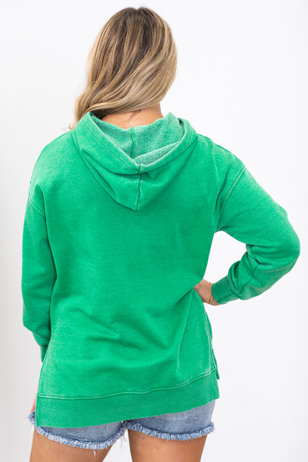 Jade Pigment Dyed Fleece Hoodie