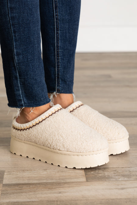 Sherpa Platform Slip On Shoes