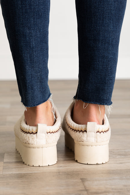 Sherpa Platform Slip On Shoes