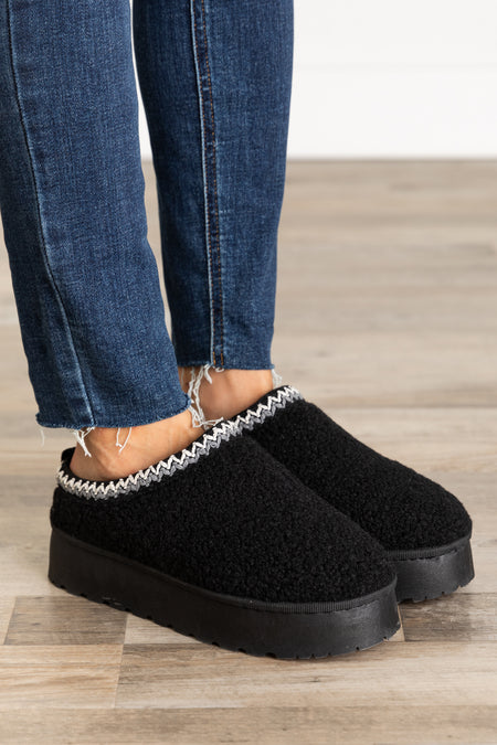 Sherpa Platform Slip On Shoes