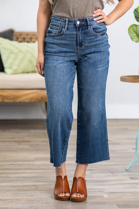 Judy Blue Cropped Wide Leg Jeans - Filly Flair