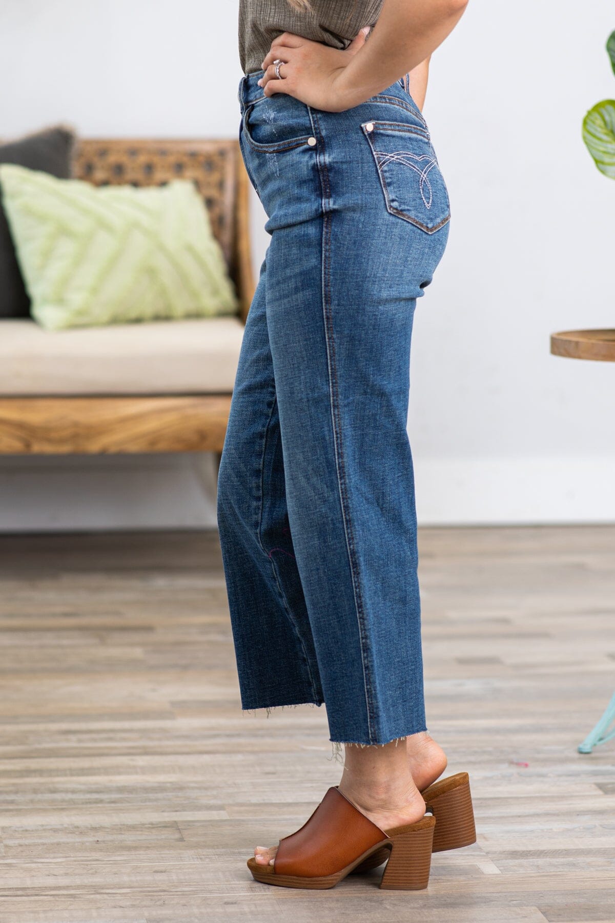 Judy Blue Cropped Wide Leg Jeans - Filly Flair