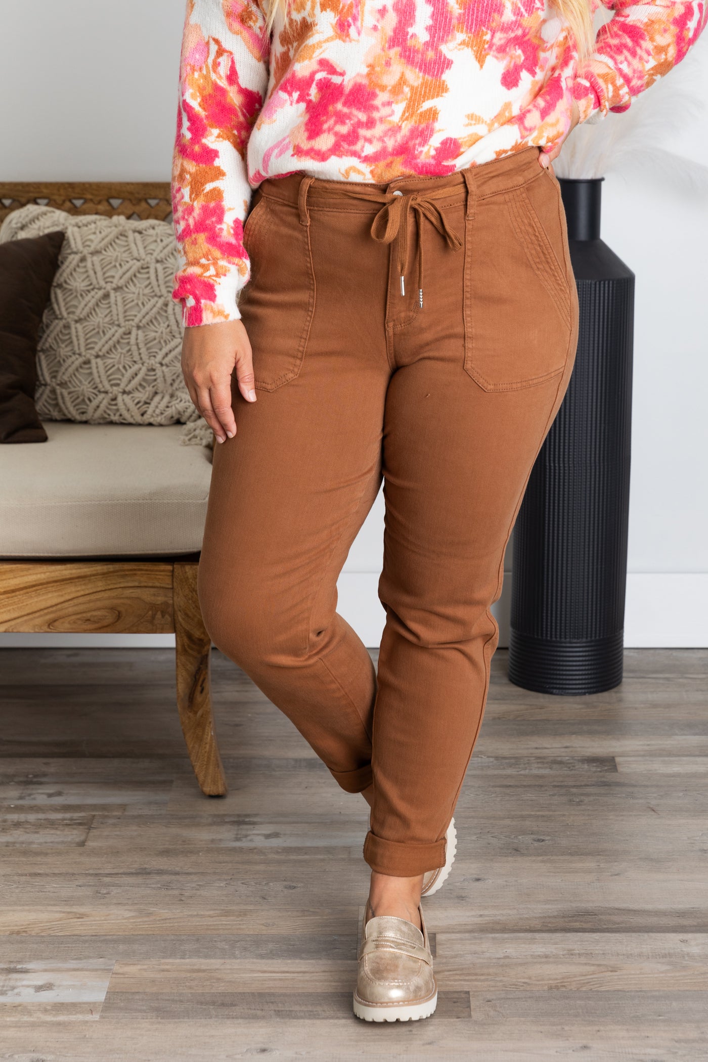 Judy Blue Camel Pull On Jogger Jeans