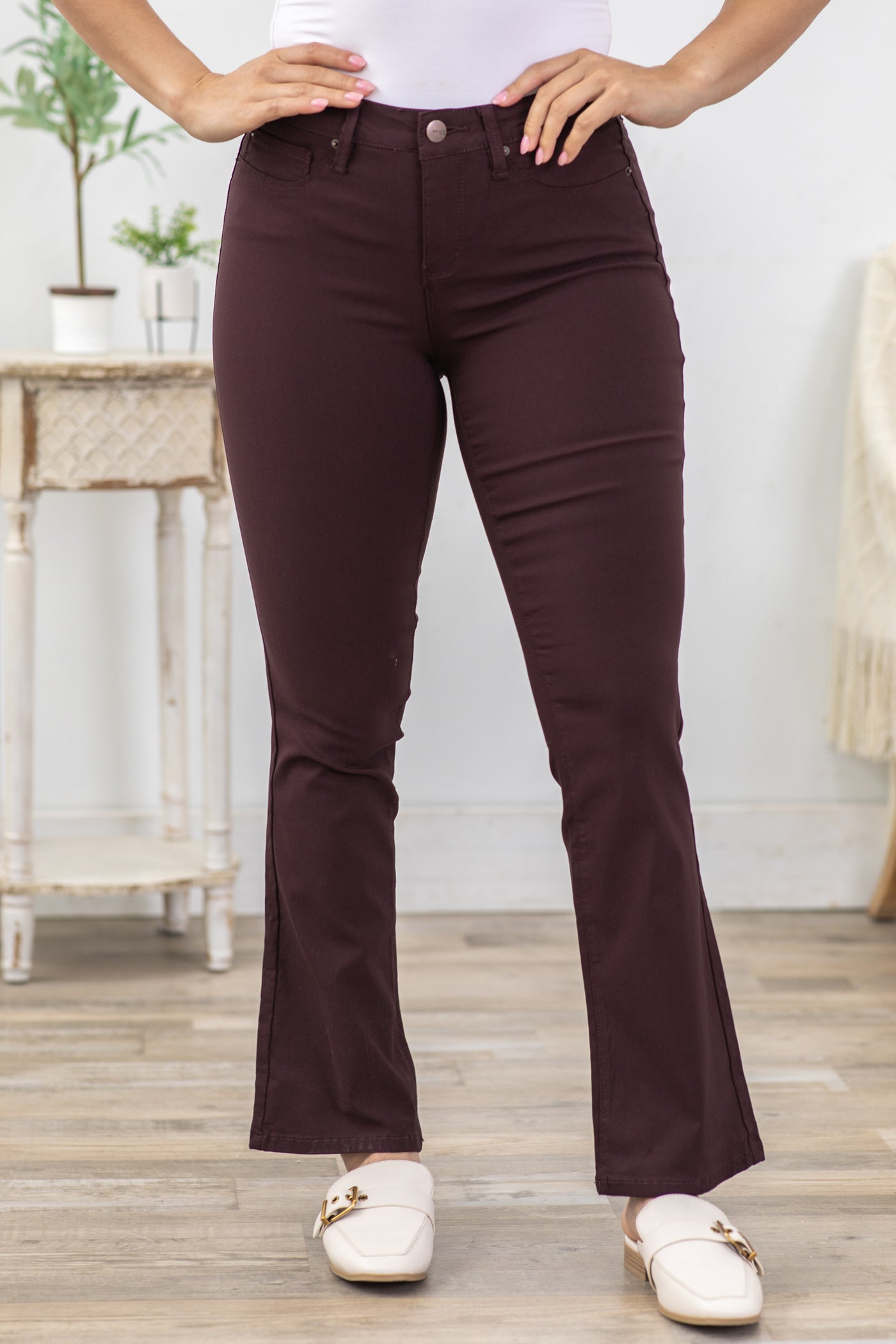 YMI Hyperstretch Mid Rise Bootcut Pants