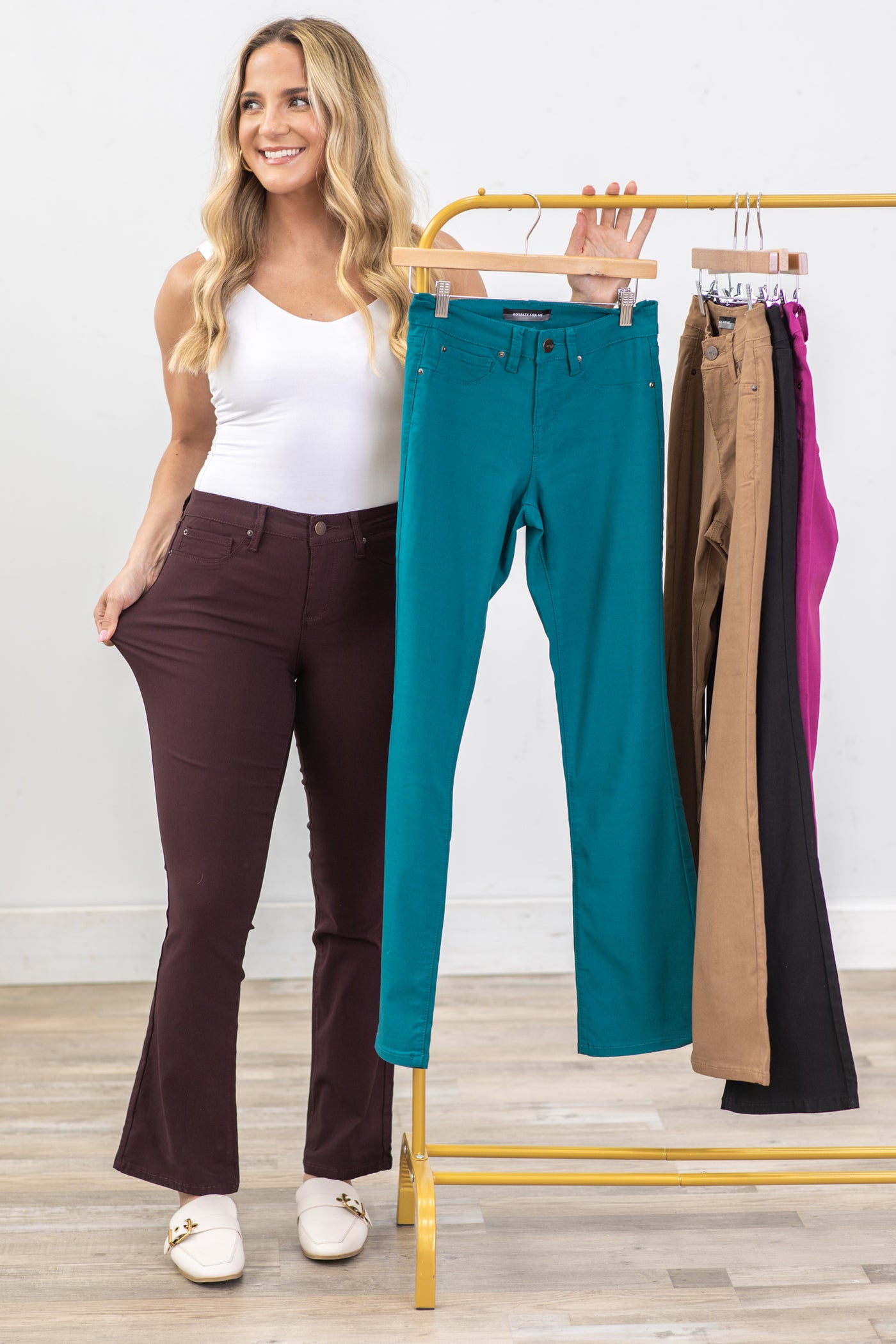 YMI Hyperstretch Mid Rise Bootcut Pants