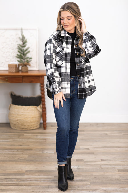 Black Plaid Shacket