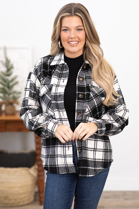 Black Plaid Shacket