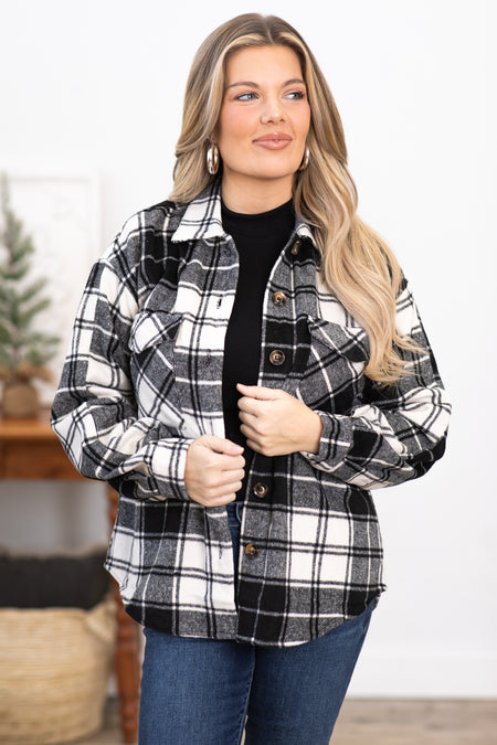 Black Plaid Shacket