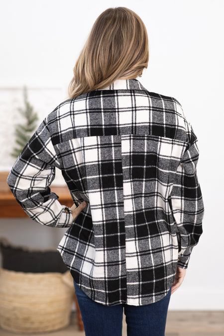 Black Plaid Shacket